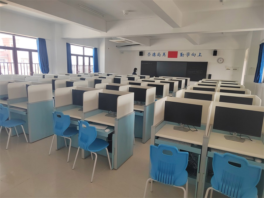 廣州華萬學校升降屏風語音教室考場