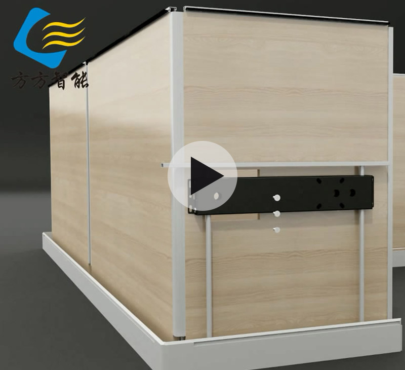 第一代升降屏風安裝視頻-升降語音考試電腦桌