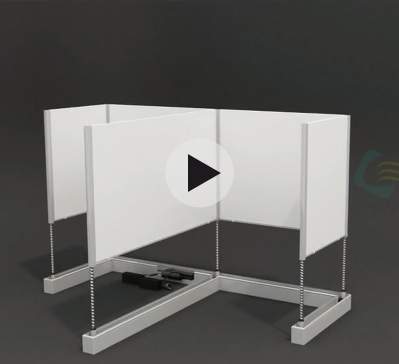 第二代升降屏風標準化語音測試考場電腦桌安裝